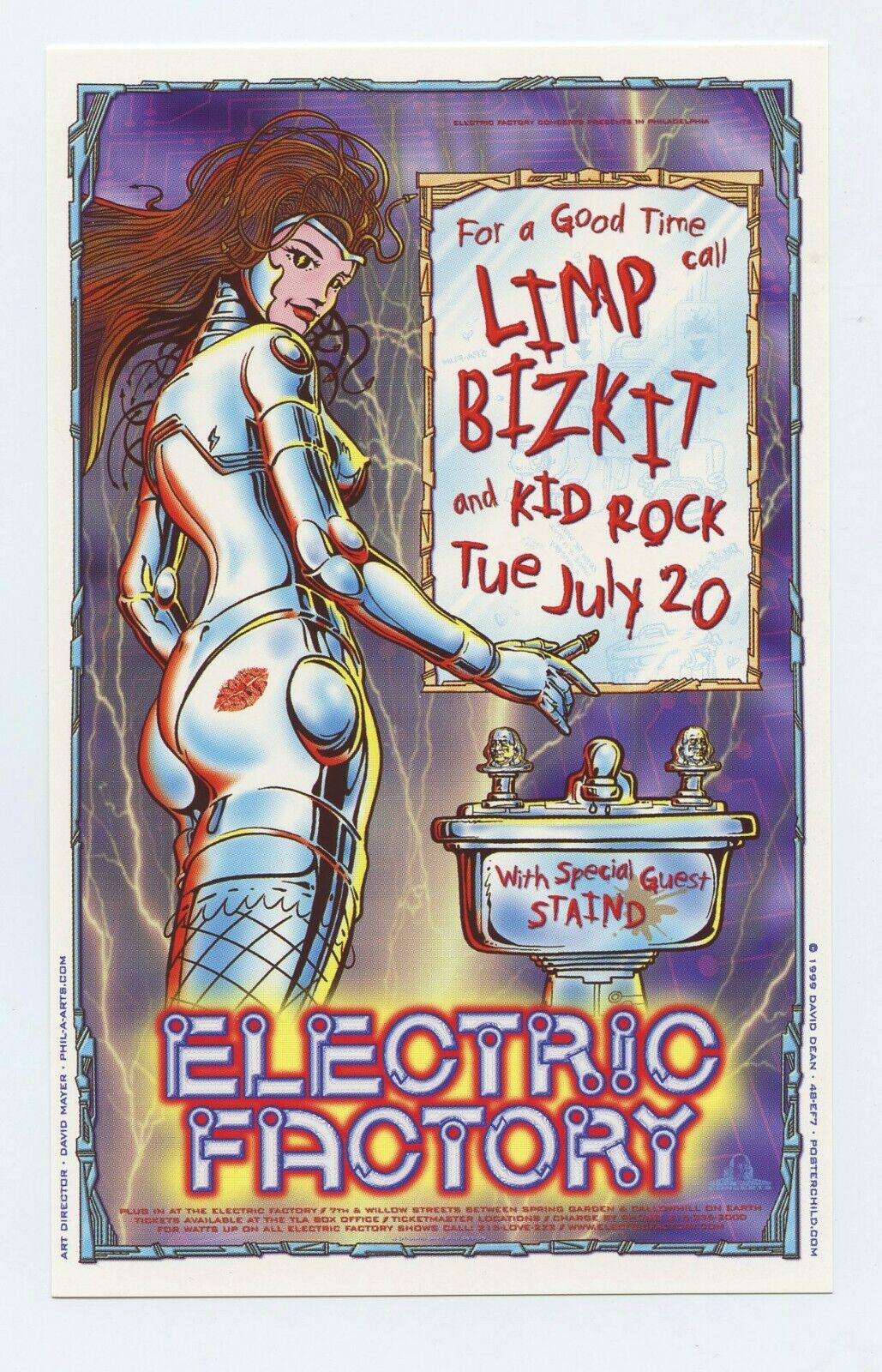 Limp Bizkit Handbill1999 Jul 20 Electric Factory Philadelphia