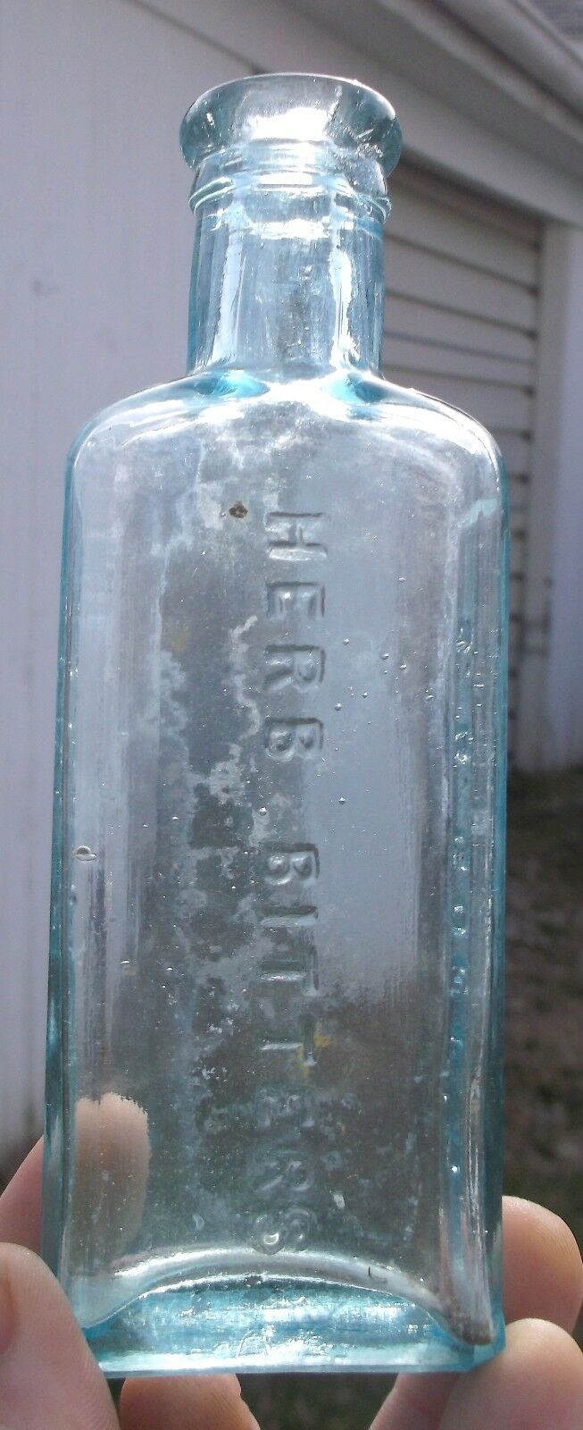 Nice Aqua Colored Goff's Herb Bitters Bottle Camden, Nj 1890's Era Clean L@@k