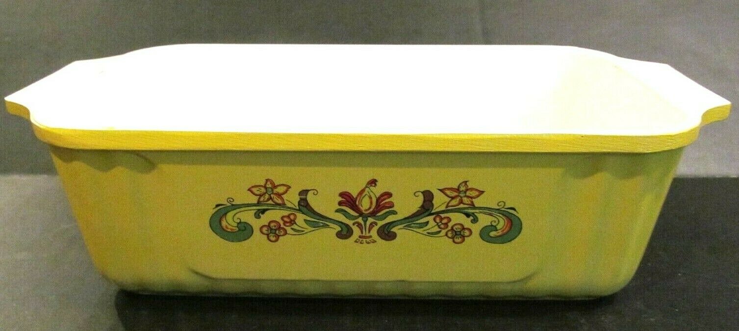 Vintage Nordic Ware Yellow Loaf Pan W/flowers  On 2 Sides The Bundt People