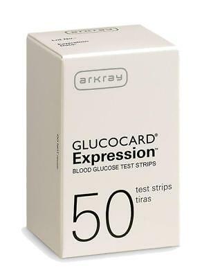 Arkray Glucocard Expression Diabetic Blood Test Strips 50ct (1 Box) ~free Ship~