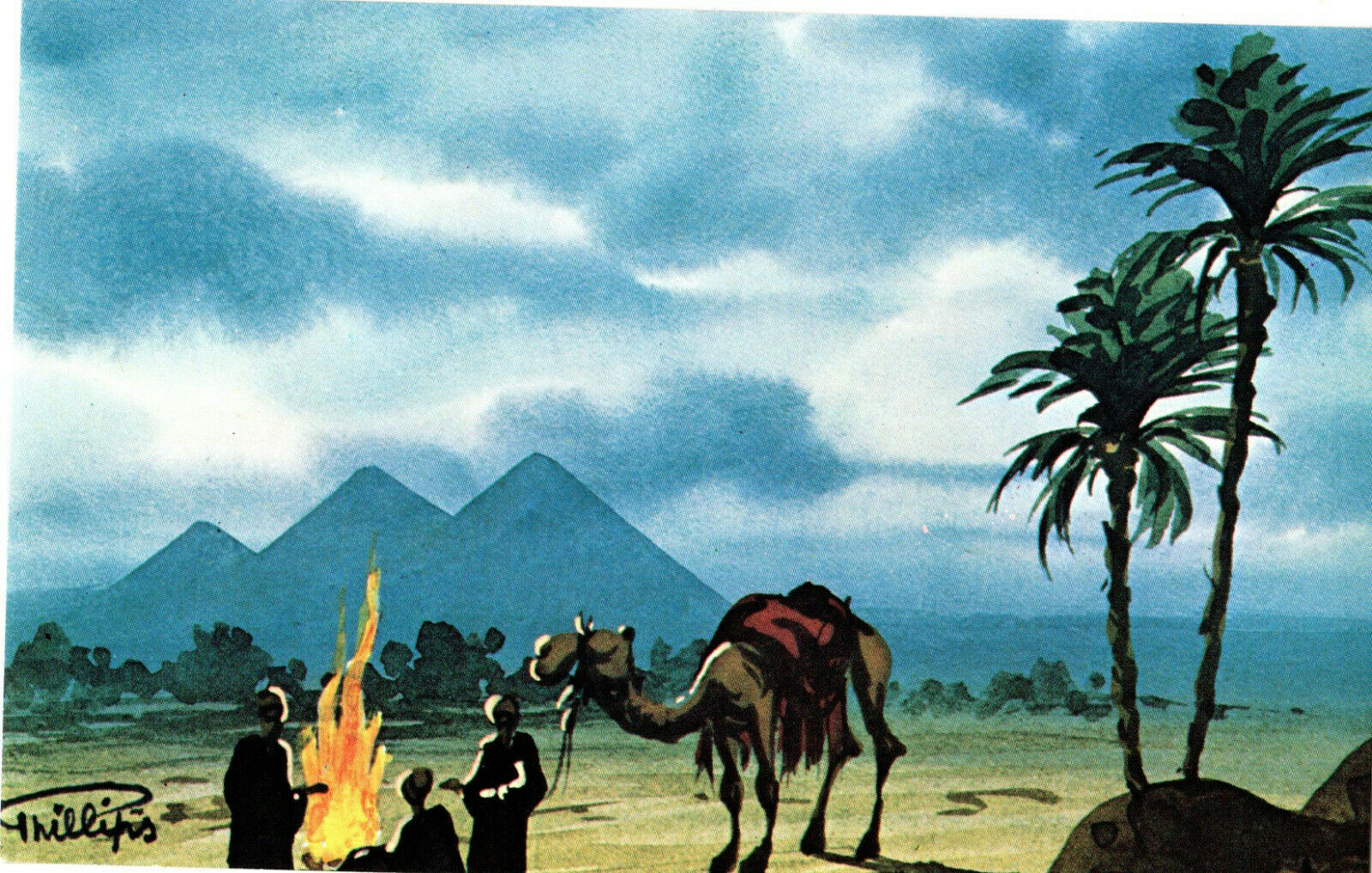 Great Pyramids Near Cairo, Tutankhamen Tour Nov. 1976 Postcard