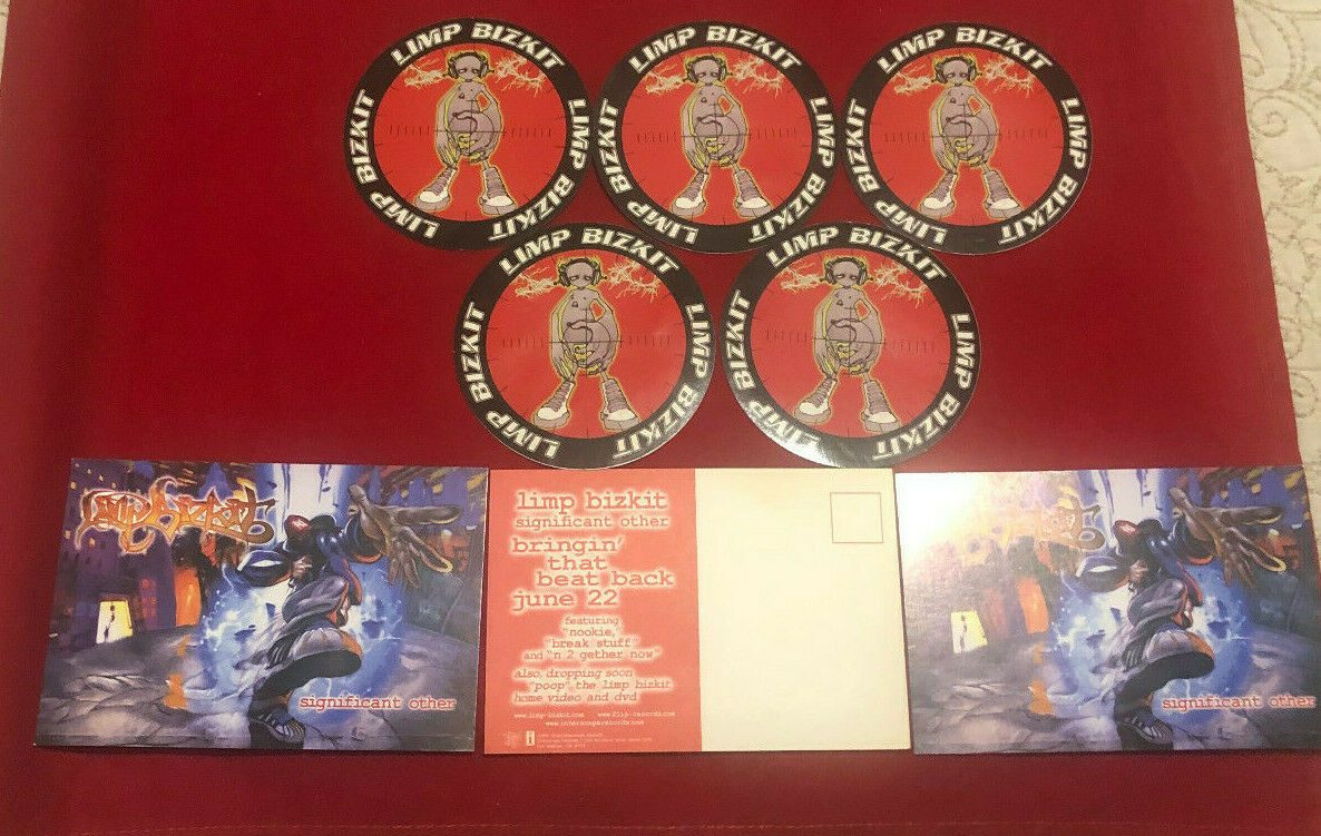 Limp Bizkit Significant Other 5 Promo Stickers And 3 Postcards 1999
