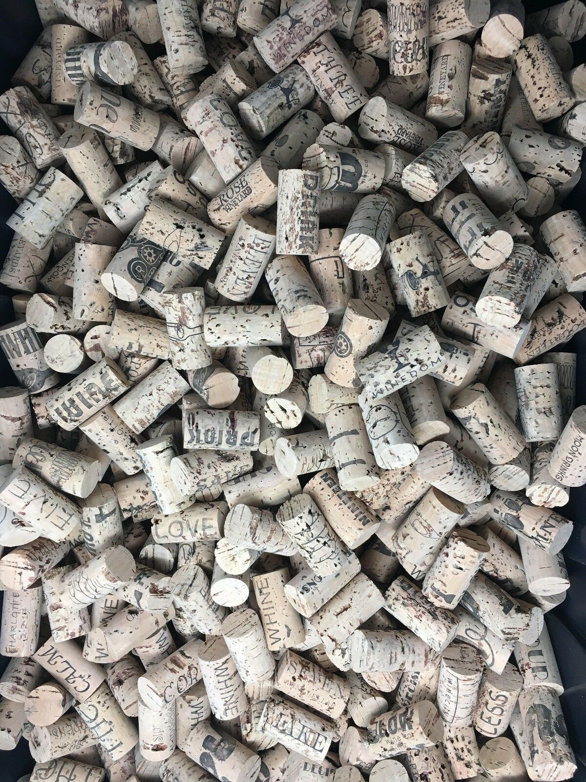 New Wine Corks For Crafting. All Natural, Printed Mark For Arts, Crafts, Decor.