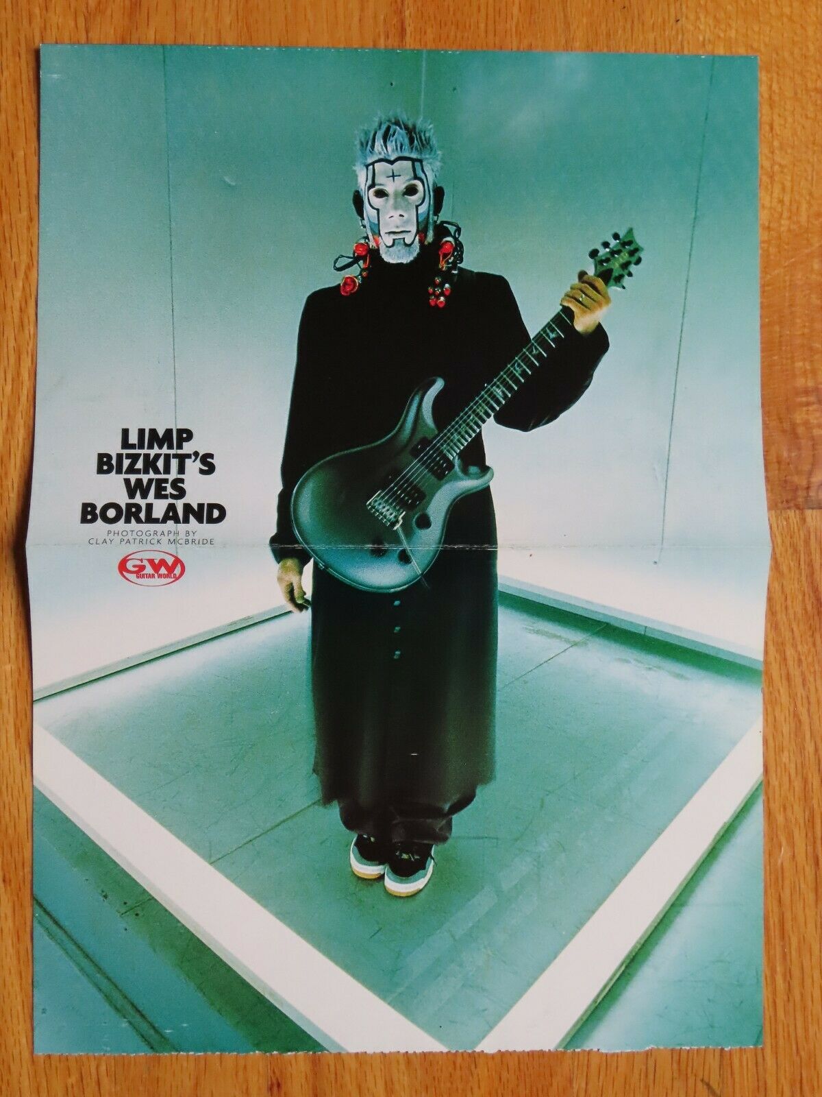 Limp Bizkit's Wes Borland Guitar World Double-sided Pin-up Poster