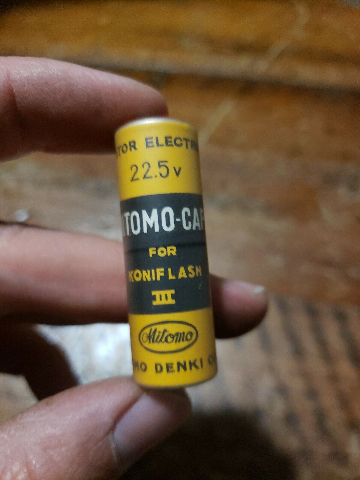 Rare Vintage Battery Mitomo-cap For Koniflash Iii 22.5v