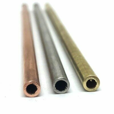 3/16" (.187) Round Tube- Stainless Steel, Copper, Brass- 1pc