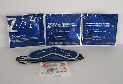 Lot Of 4 Packs Jetblue Snooze Kit Ear Plugs Eye Mask Travel Accessories