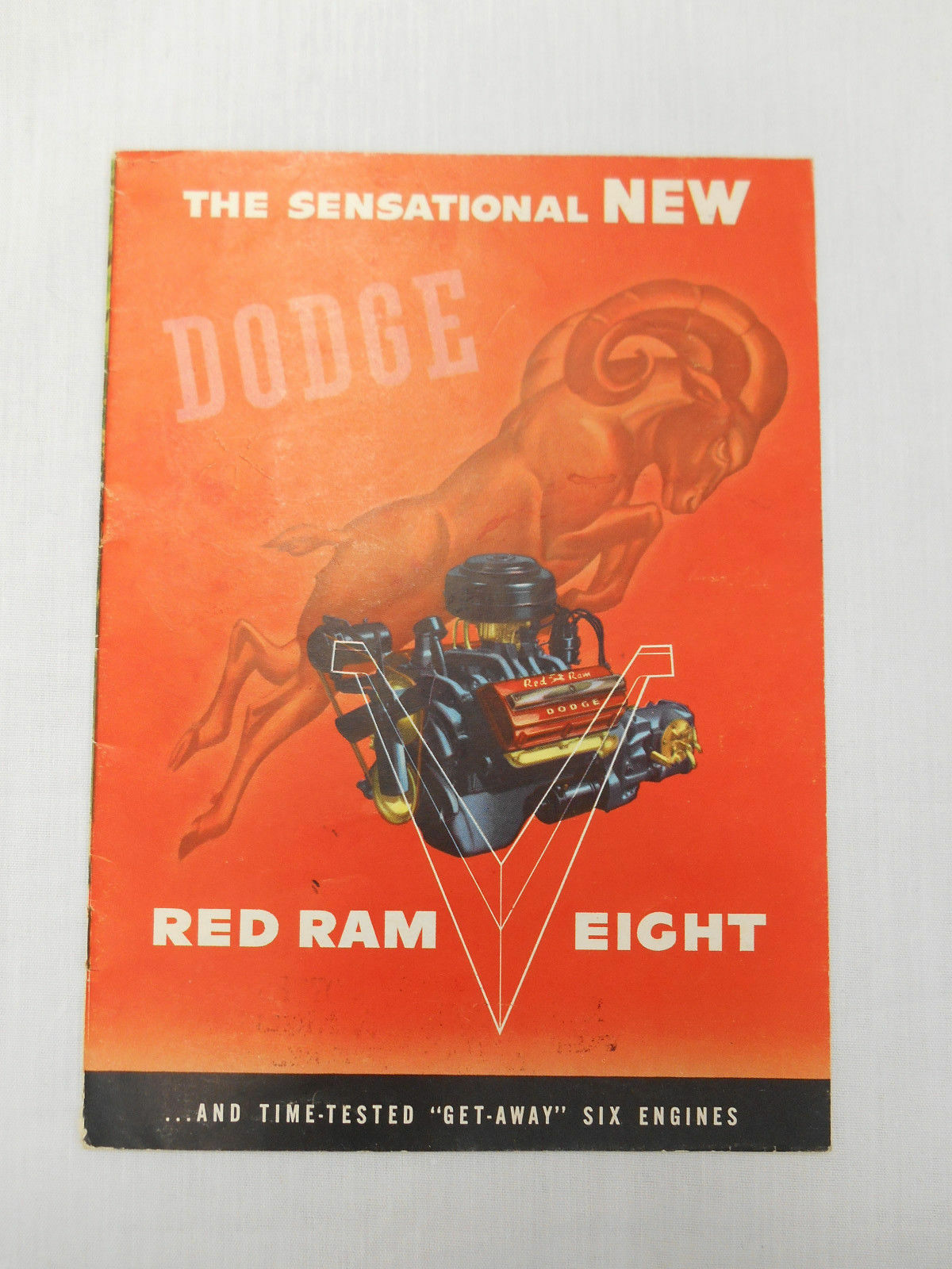 Vintage 1953 Dodge Ram V - Eight Car Brochure W/ Get Away 6 Cylinder Engine **
