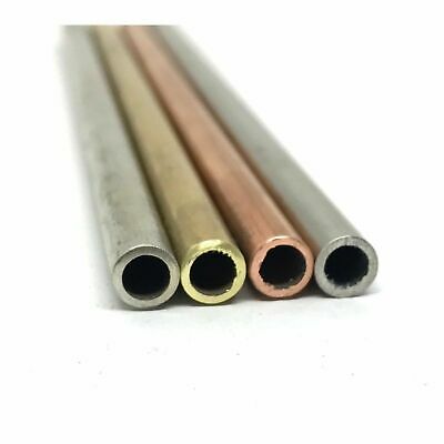 1/4" Round Tube- Knife Making- Stainless Steel, Copper, Brass- 1 Pc