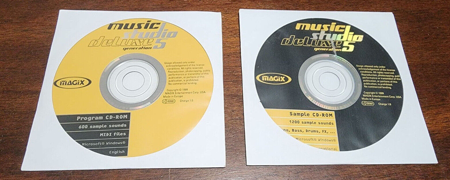 Vintage And Rare! Magix Music Studio Deluxe Generation 5 Windows Pc Sample Cd
