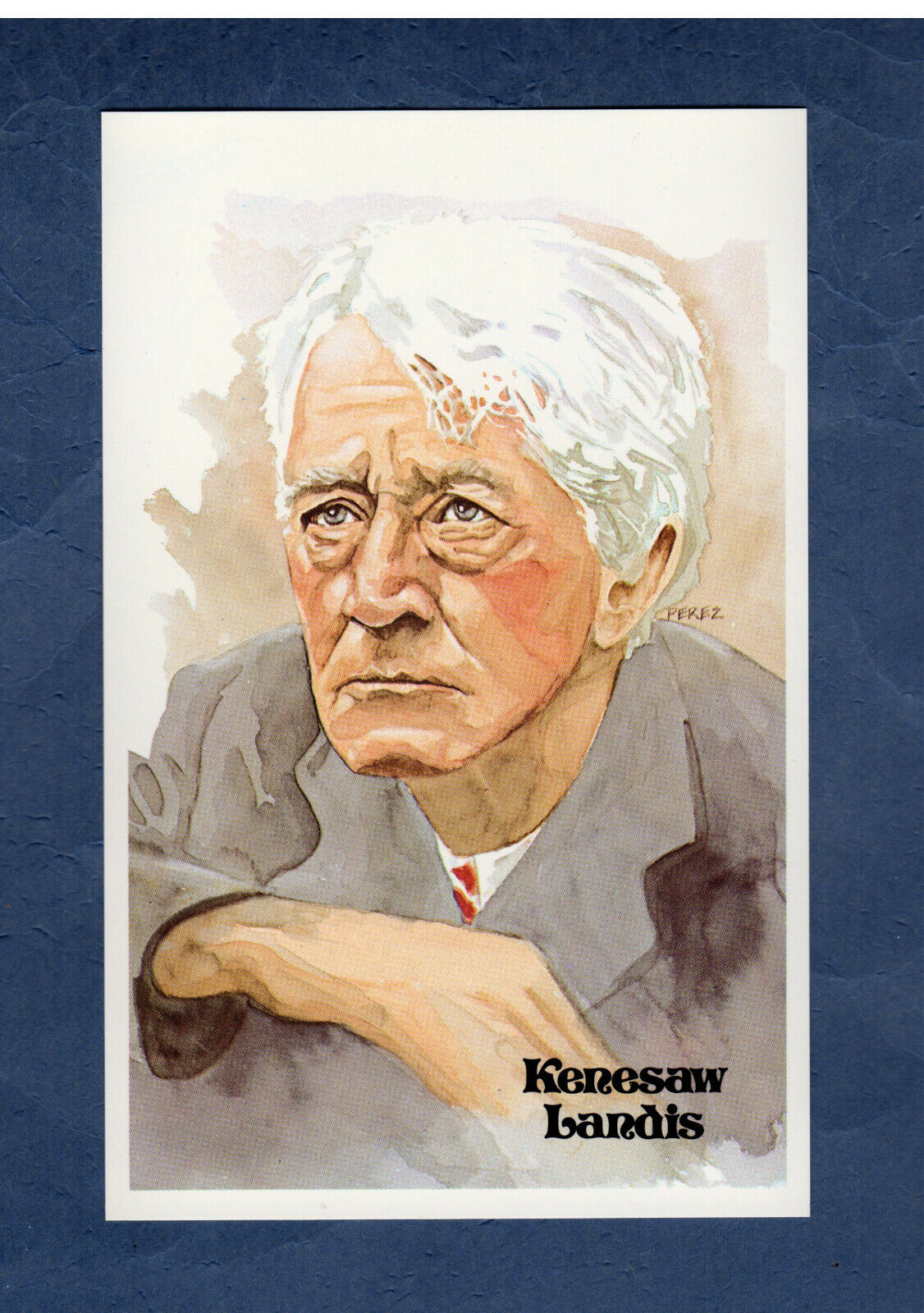 Judge Kenesaw M. Landis | Perez-steele Hall Of Fame Art Postcard #326/10,000