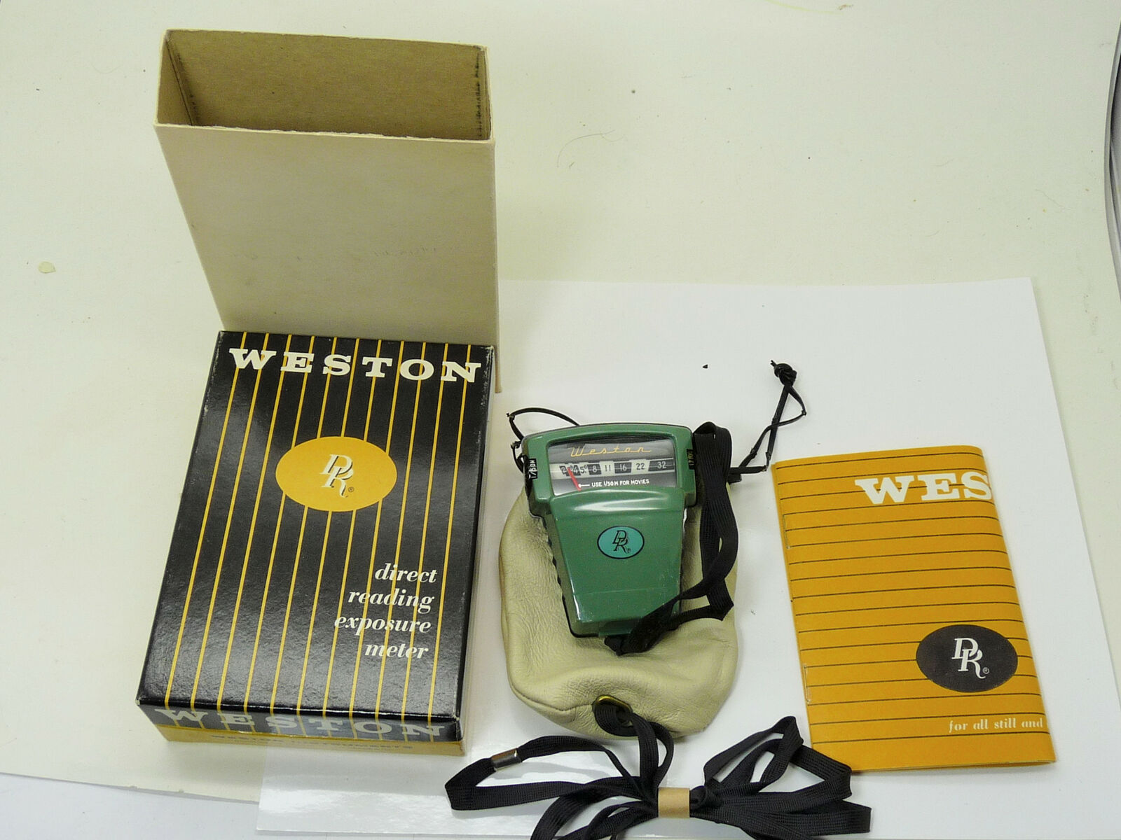Weston 854 Dr Light Meter Green Mib With Instructions Etc.