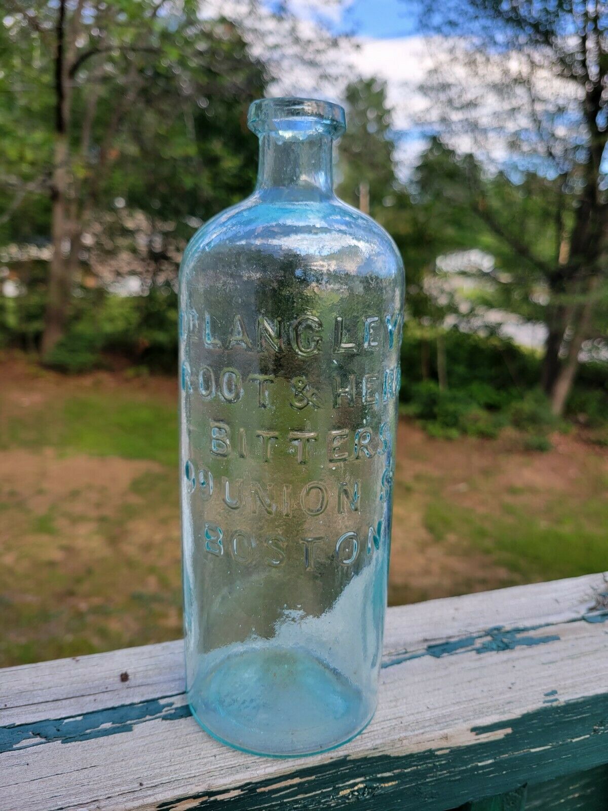Scarce Antique Dr Langley Root & Bitters 99 Union St Boston Bottle (tall Style)