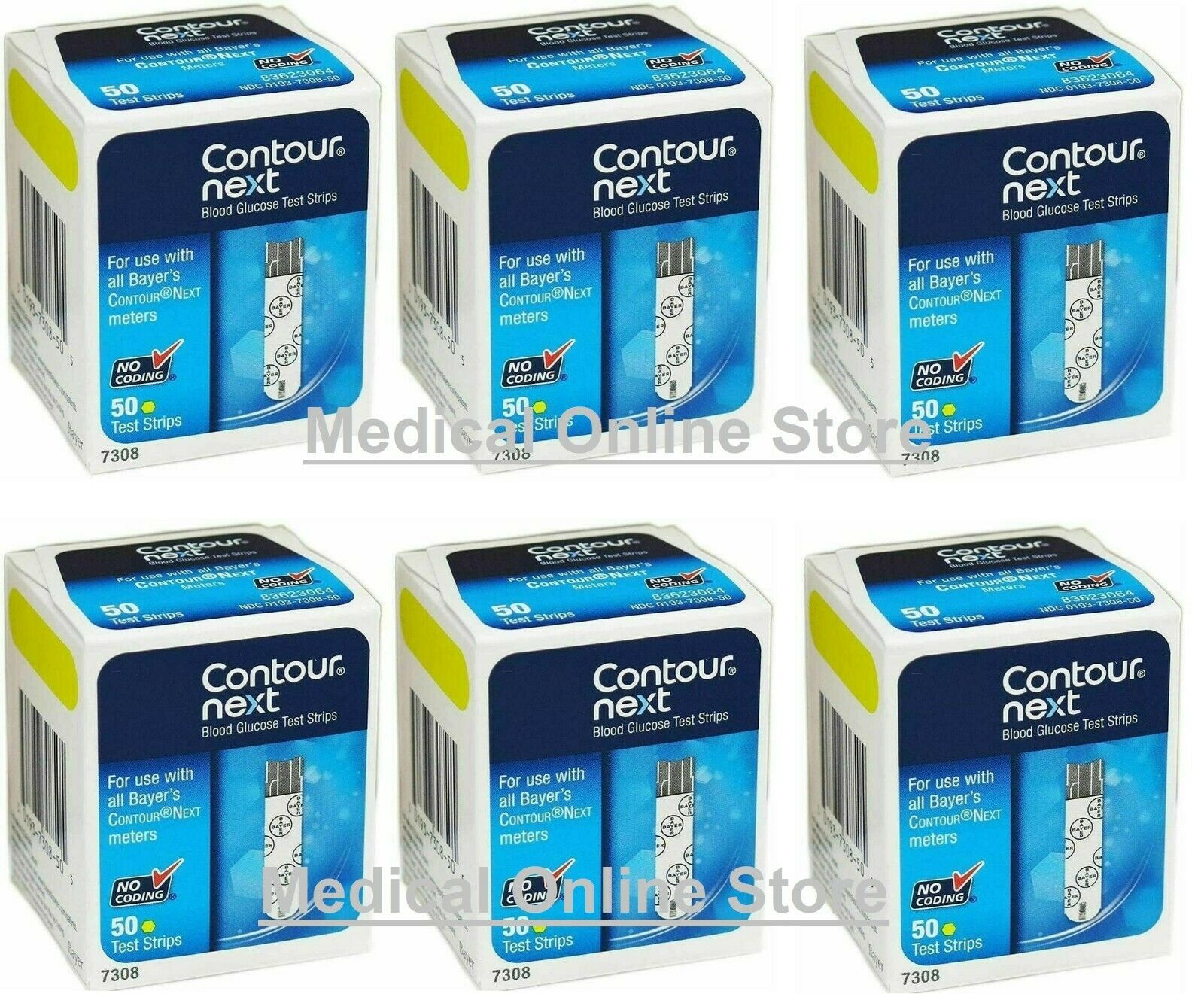300 Contour Next Test Strips 6 Boxes Of 50ct Exp 07/2022-freaky Fast Shipping!!!