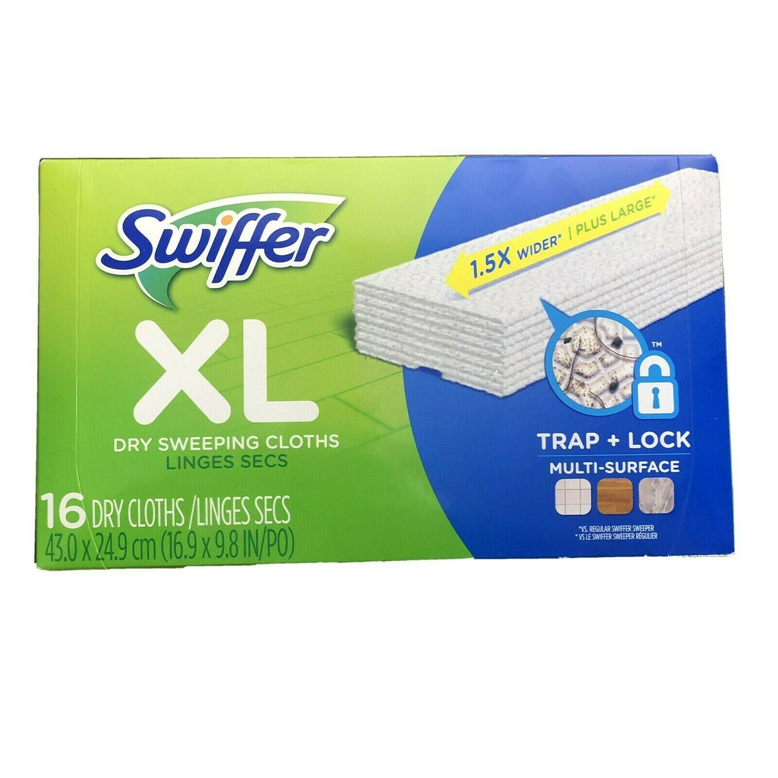 New Swiffer Sweeper Xl Dry Sweeping Cloths Pad Refill 19 Dry Cloths Unscented