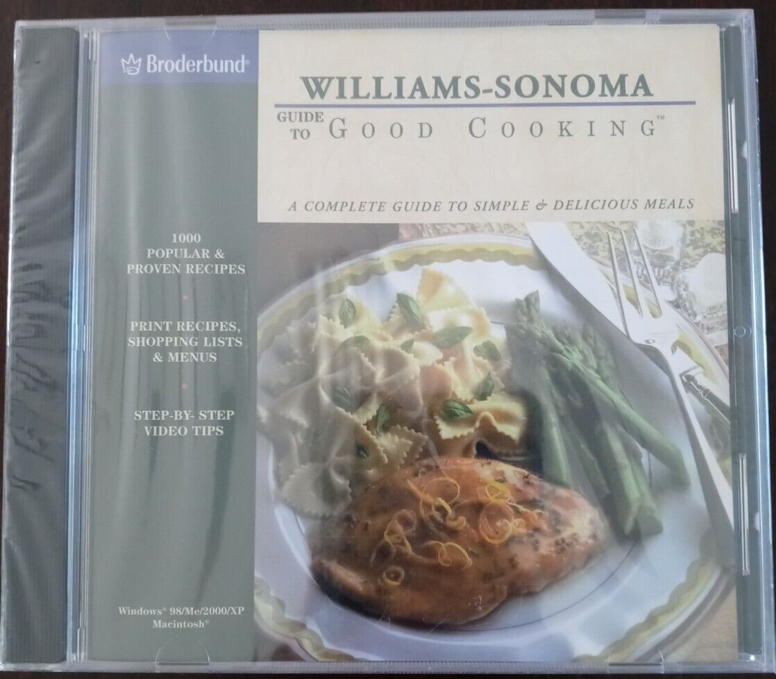 Williams-sonoma Guide To Good Cooking, Pc Cd-rom (1996, Broderbund) New & Sealed